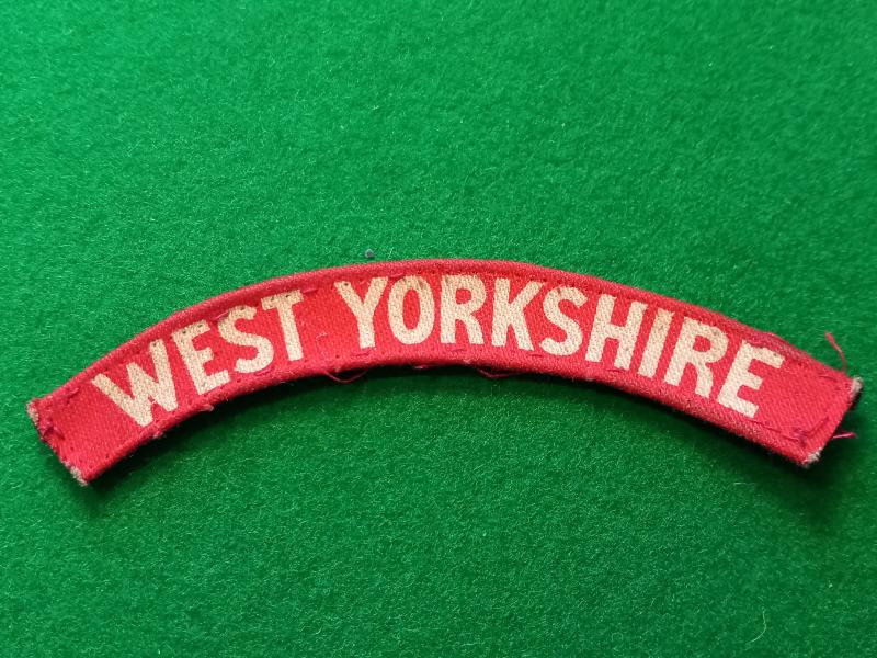 WEST YORKSHIRE PRINTED SHOULDER TITLE