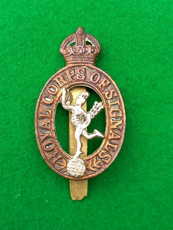 ROYAL SIGNALS CAP BADGE INDIA CAST