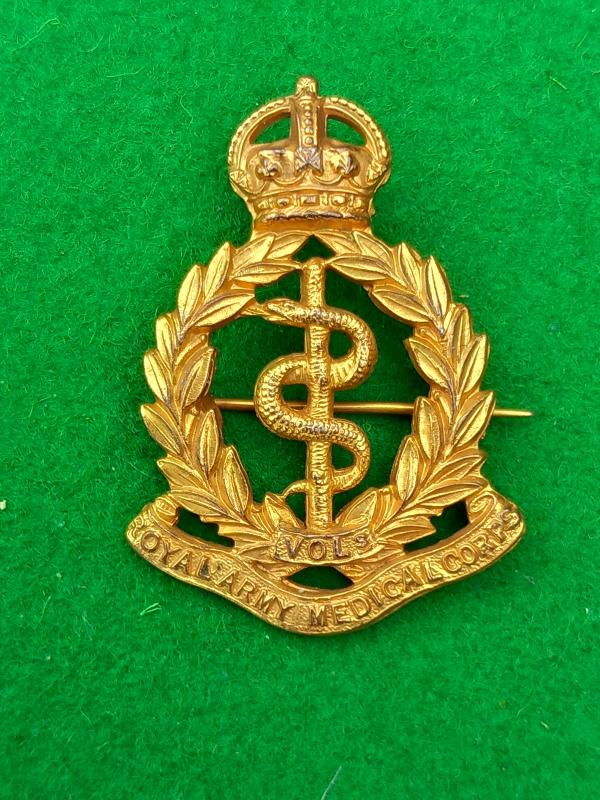 ROYAL ARMY MEDICAL CORPS  VOLUNTEERS  SCARCE CAPBADGE