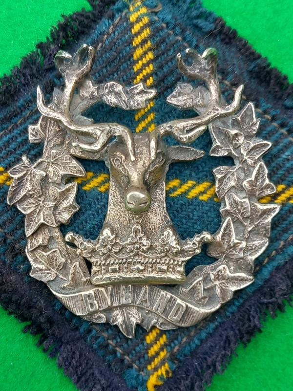 SUPERB  GORDON HIGHLANDERS  SILVER CAPBADGE GREAT WAR PERIOD