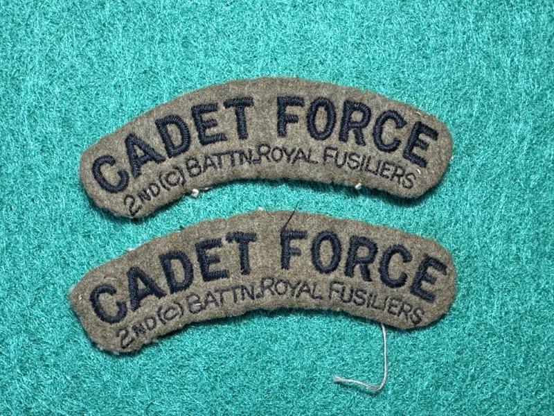 WAR TIME ARMY CADET CLOTH TITLES ROYAL FUSILIERS