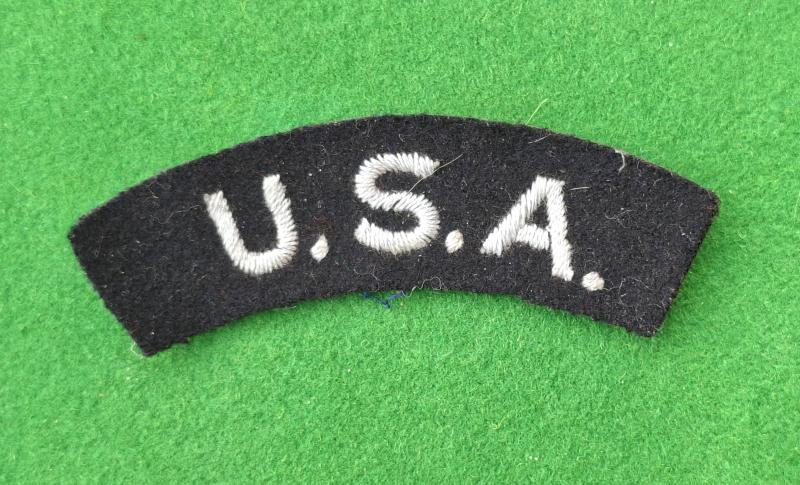 R.A.F OVERSEAS VOLUNTEERS CLOTH TITLE U.S.A