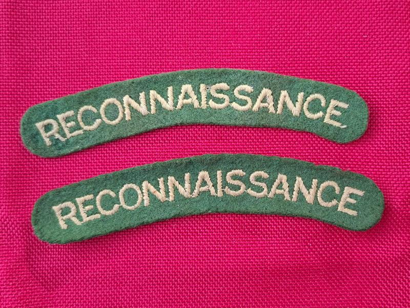 RECONNAISSANCE  CORPS  CLOTH SHOULDER TITLES