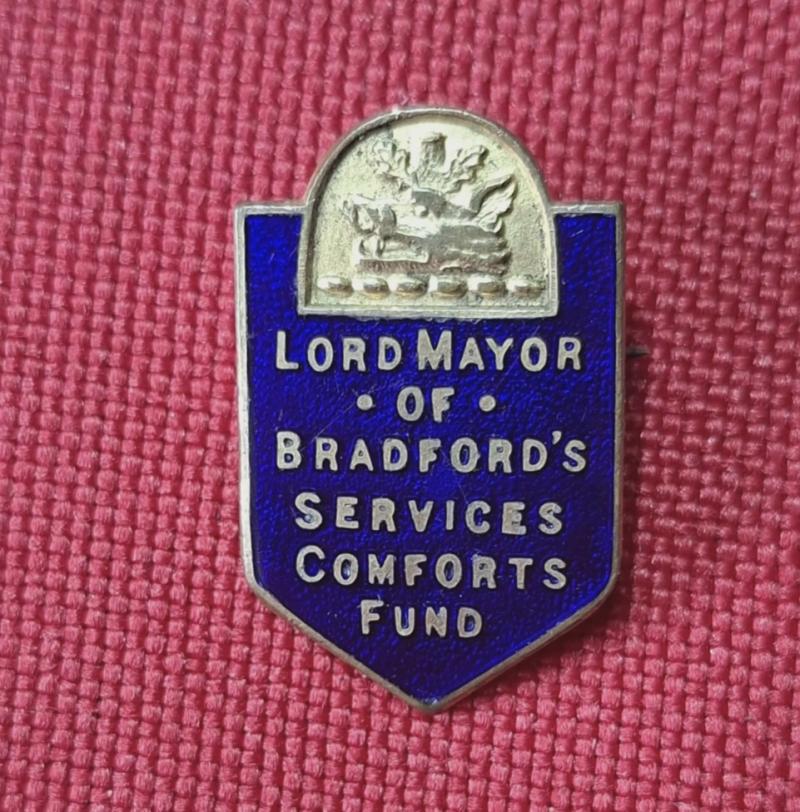 GREAT WAR  BRADFORD COMFORTS FUND BADGE