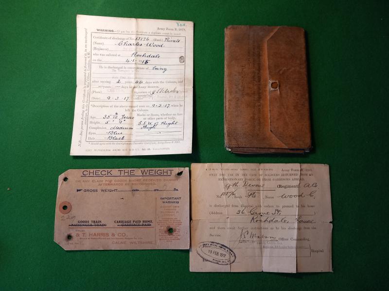 9th DEVONSHIRE REGIMENT 1st DAY OF THE SOMME CASUALTY PAPERWORK  LOT