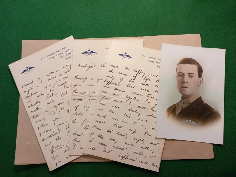 SUPERB ROYAL FLYING CORPS DOCUMENTS /  PHOTOGRAPH GROUPING